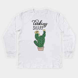 Looking Sharp Cactus Kids Long Sleeve T-Shirt